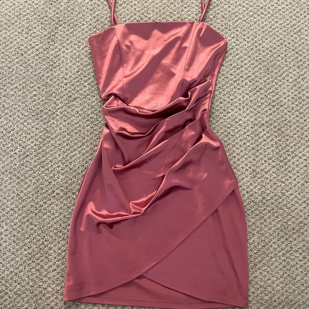 Windsor Rose Satin Mini Dress